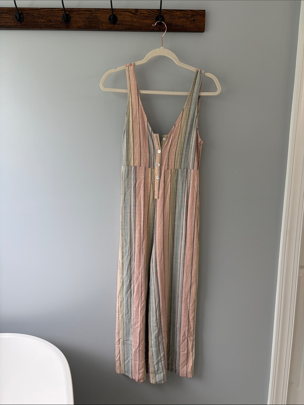Show Me Your MuMu Striped Pastel Wide-Leg Jumpsuit
